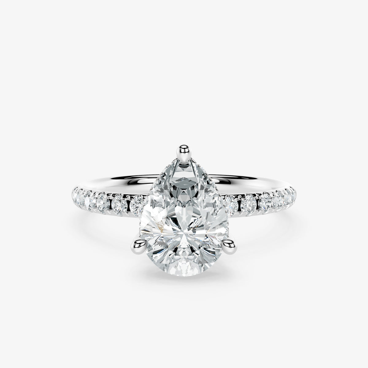 Pear Trace Diamond Ring