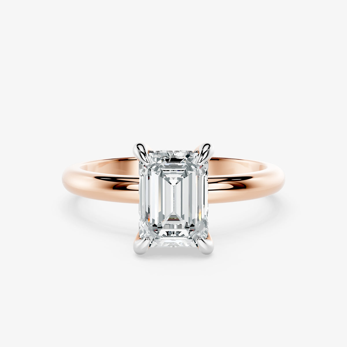 Emerald Claw Solitaire Diamond Ring