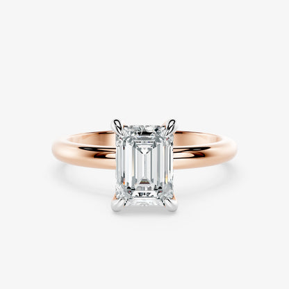 Emerald Claw Solitaire Diamond Ring