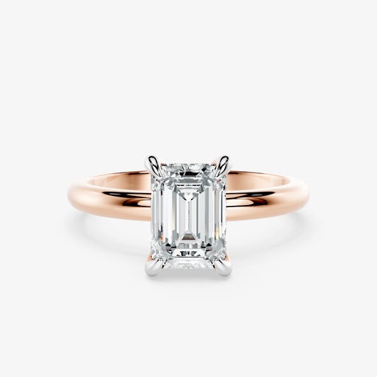 Emerald Claw Solitaire Diamond Ring