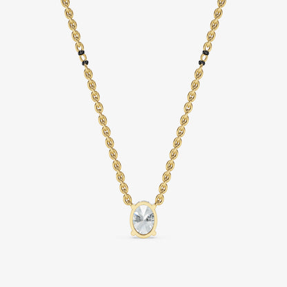 Oval Cut Diamond Mangalsutra