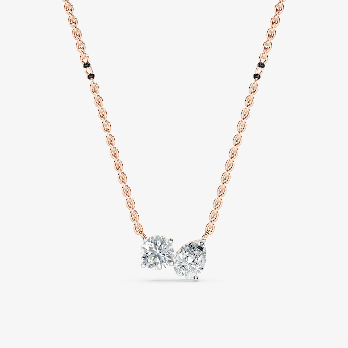 Pear & Round Cut Diamond Mangalsutra