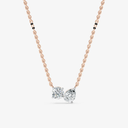 Pear & Round Cut Diamond Mangalsutra