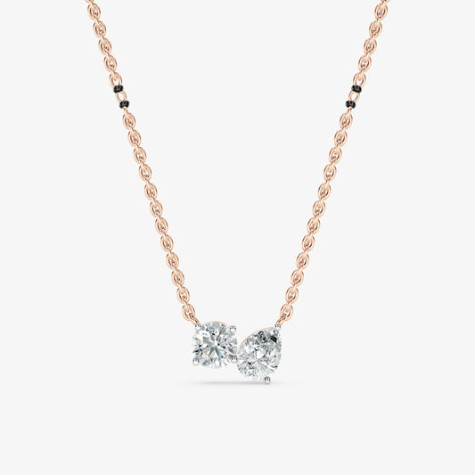 Pear & Round Cut Diamond Mangalsutra