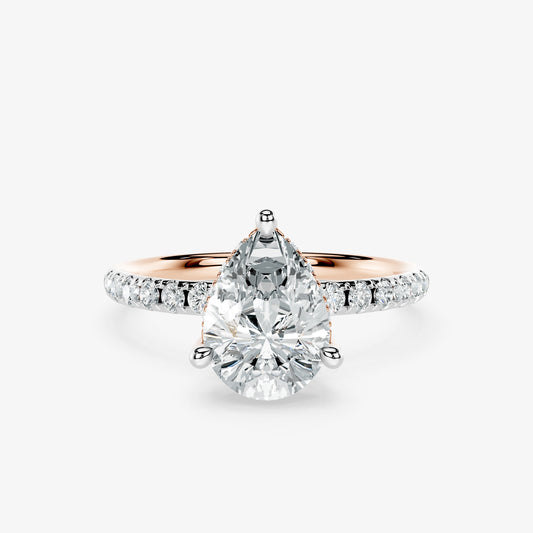 Pear Trace Diamond Ring