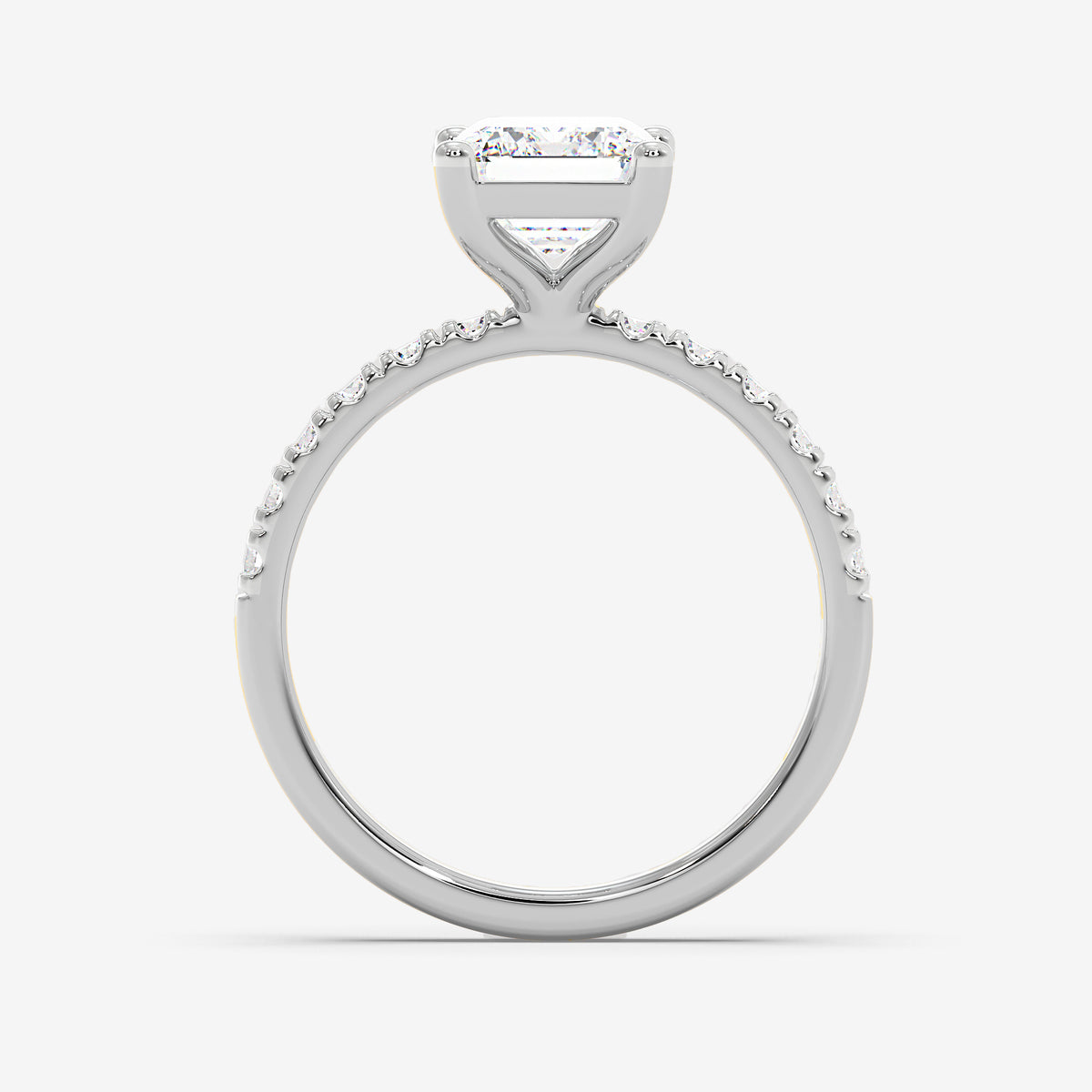 Emerald Crown Solitaire Diamond Ring