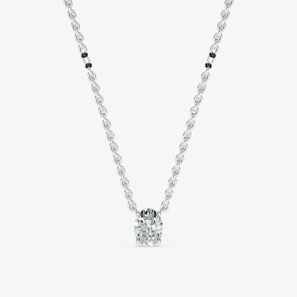 Oval Cut Diamond Mangalsutra