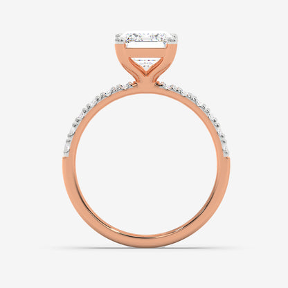 Emerald Crown Solitaire Diamond Ring