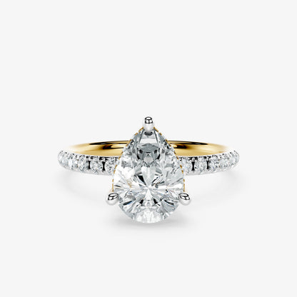 Pear Trace Diamond Ring
