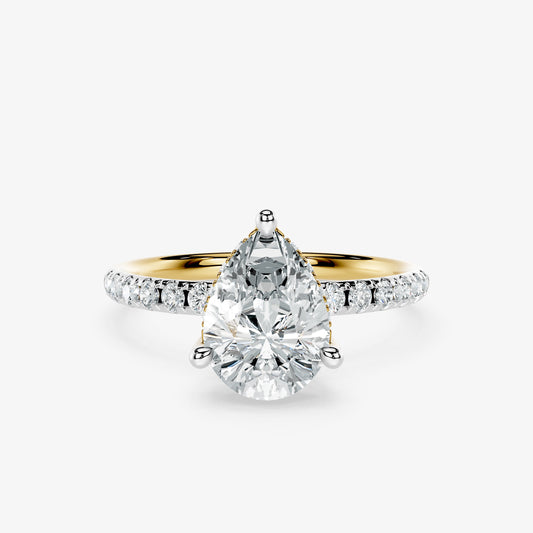 Pear Trace Diamond Ring