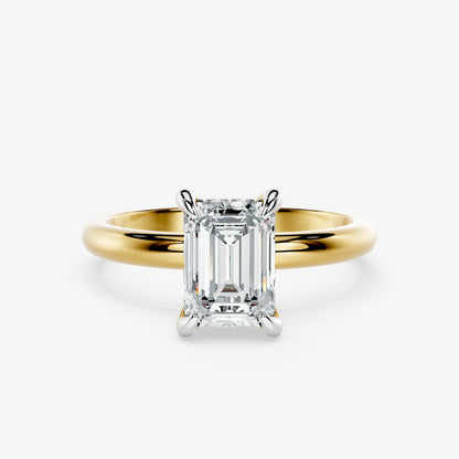 Emerald Claw Solitaire Diamond Ring