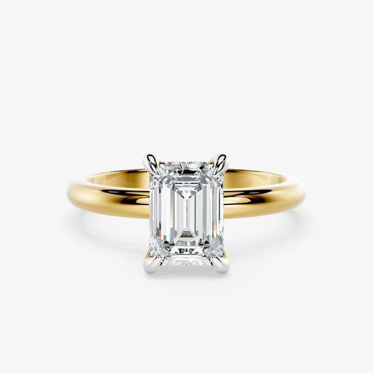 Emerald Claw Solitaire Diamond Ring