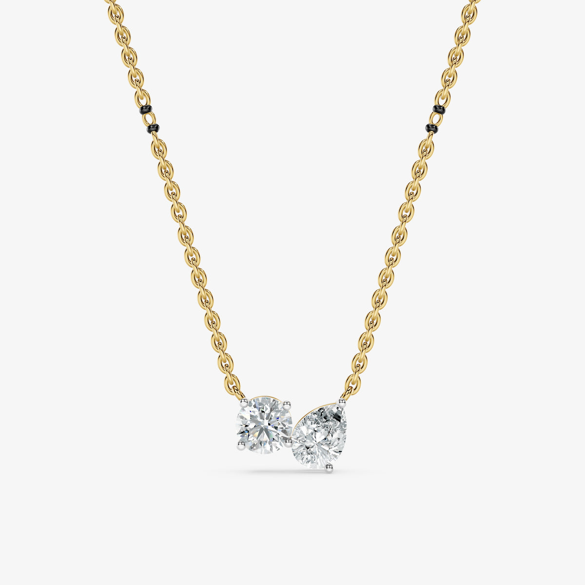 Pear & Round Cut Diamond Mangalsutra
