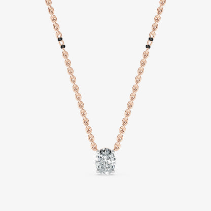 Oval Cut Diamond Mangalsutra