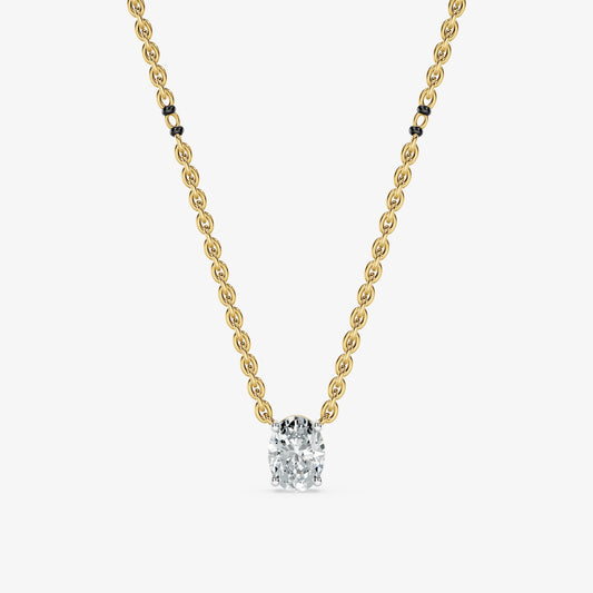 Oval Cut Diamond Mangalsutra