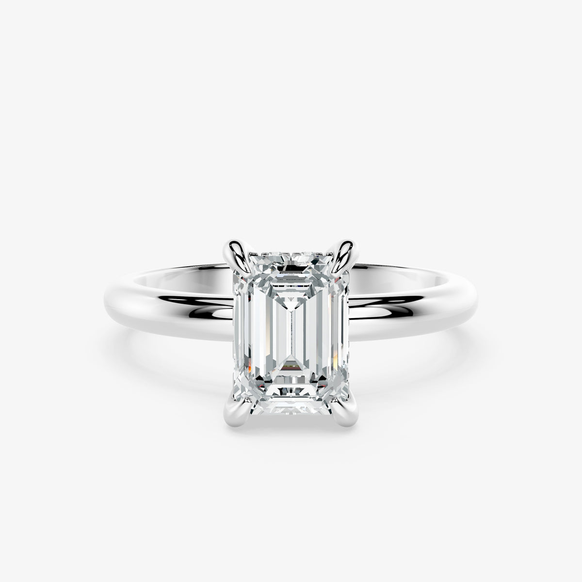 Emerald Claw Solitaire Diamond Ring