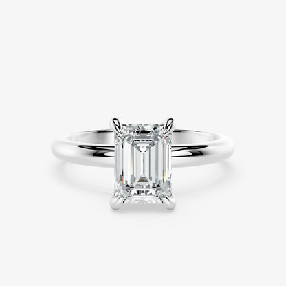 Emerald Claw Solitaire Diamond Ring