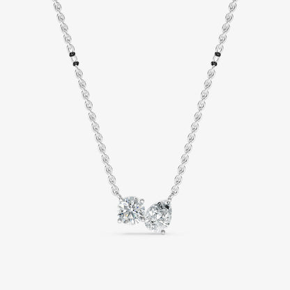 Pear & Round Cut Diamond Mangalsutra