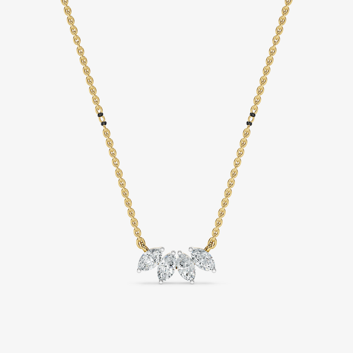 Marquise Cut Diamond Mangalsutra
