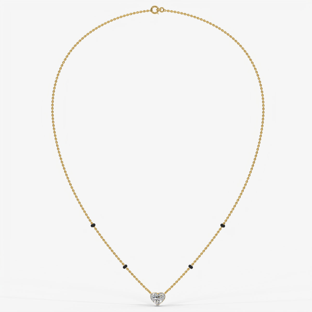 Heart Cut Diamond Mangalsutra