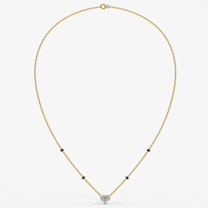 Heart Cut Diamond Mangalsutra