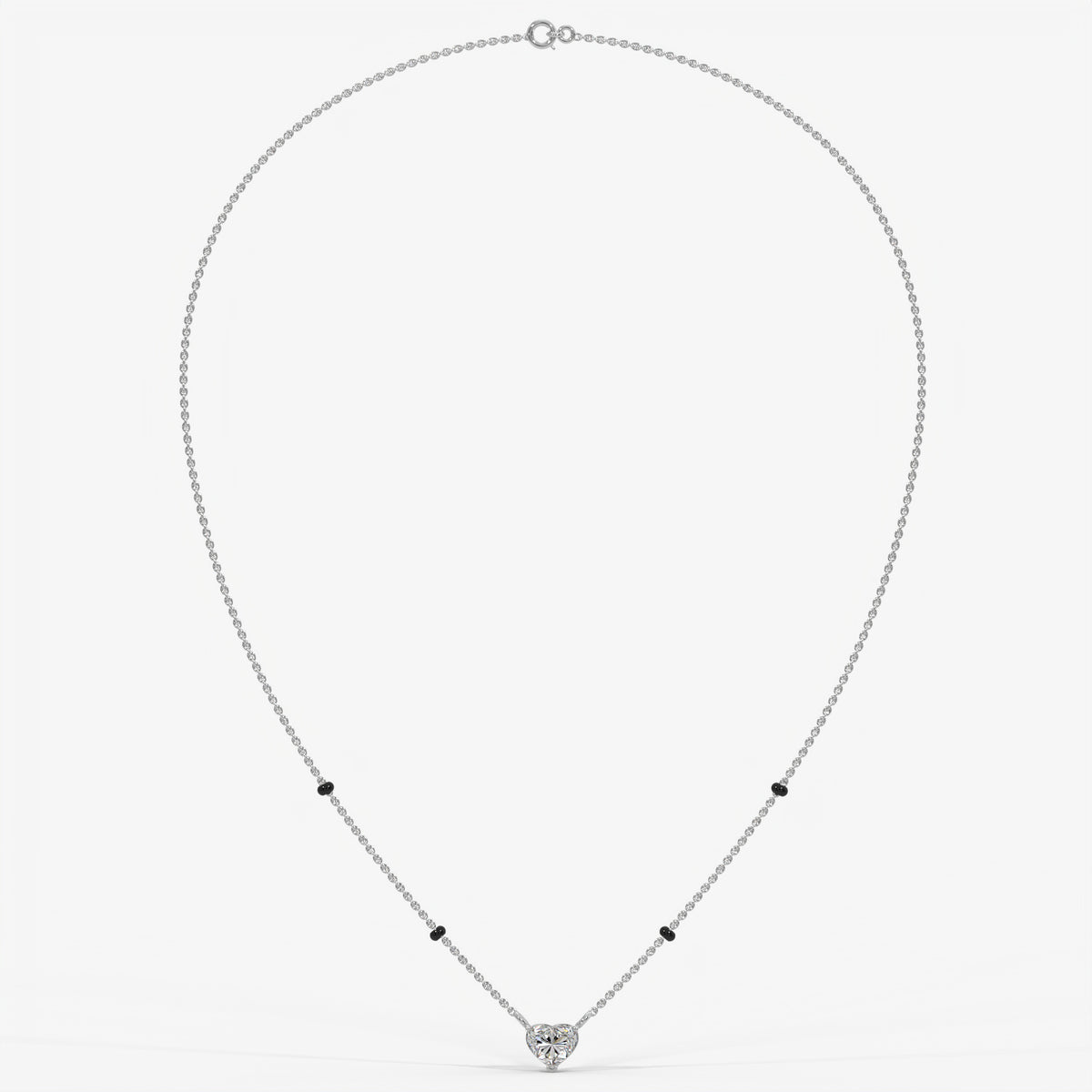Heart Cut Diamond Mangalsutra