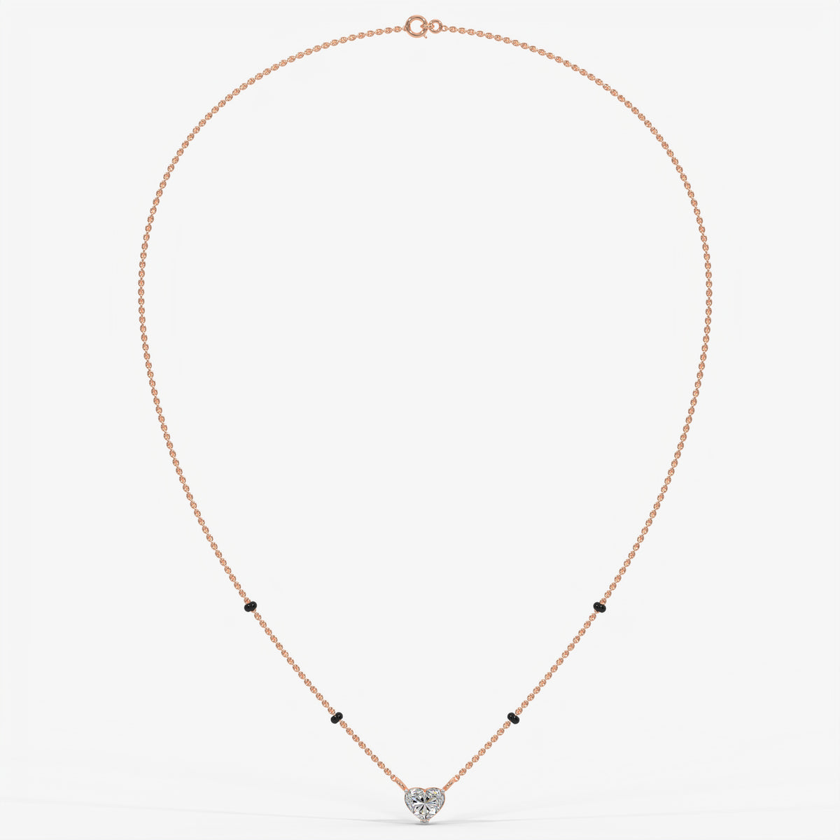 Heart Cut Diamond Mangalsutra