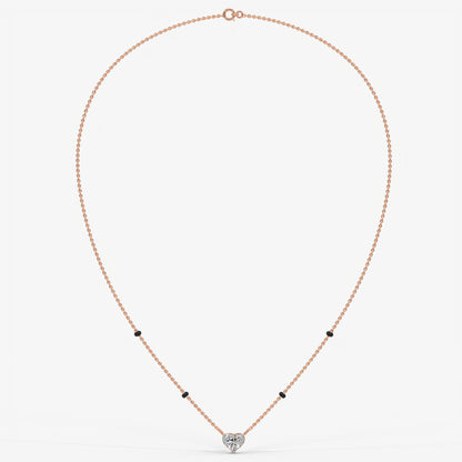 Heart Cut Diamond Mangalsutra