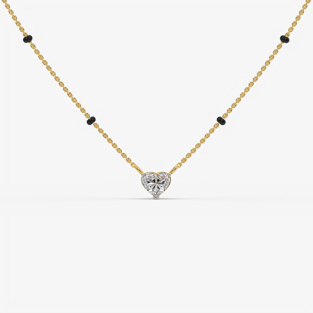 Heart Cut Diamond Mangalsutra