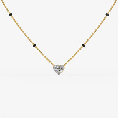 Heart Cut Diamond Mangalsutra