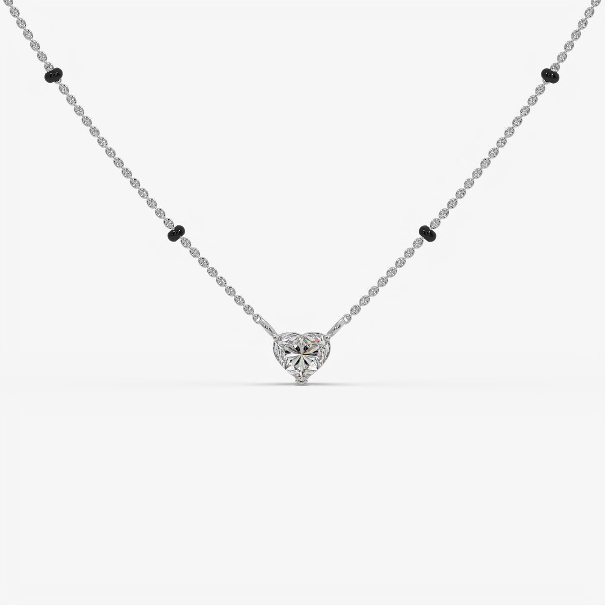 Heart Cut Diamond Mangalsutra