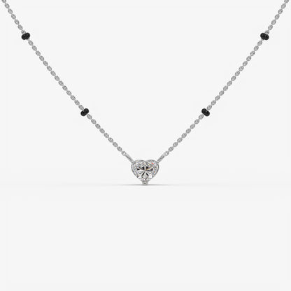 Heart Cut Diamond Mangalsutra