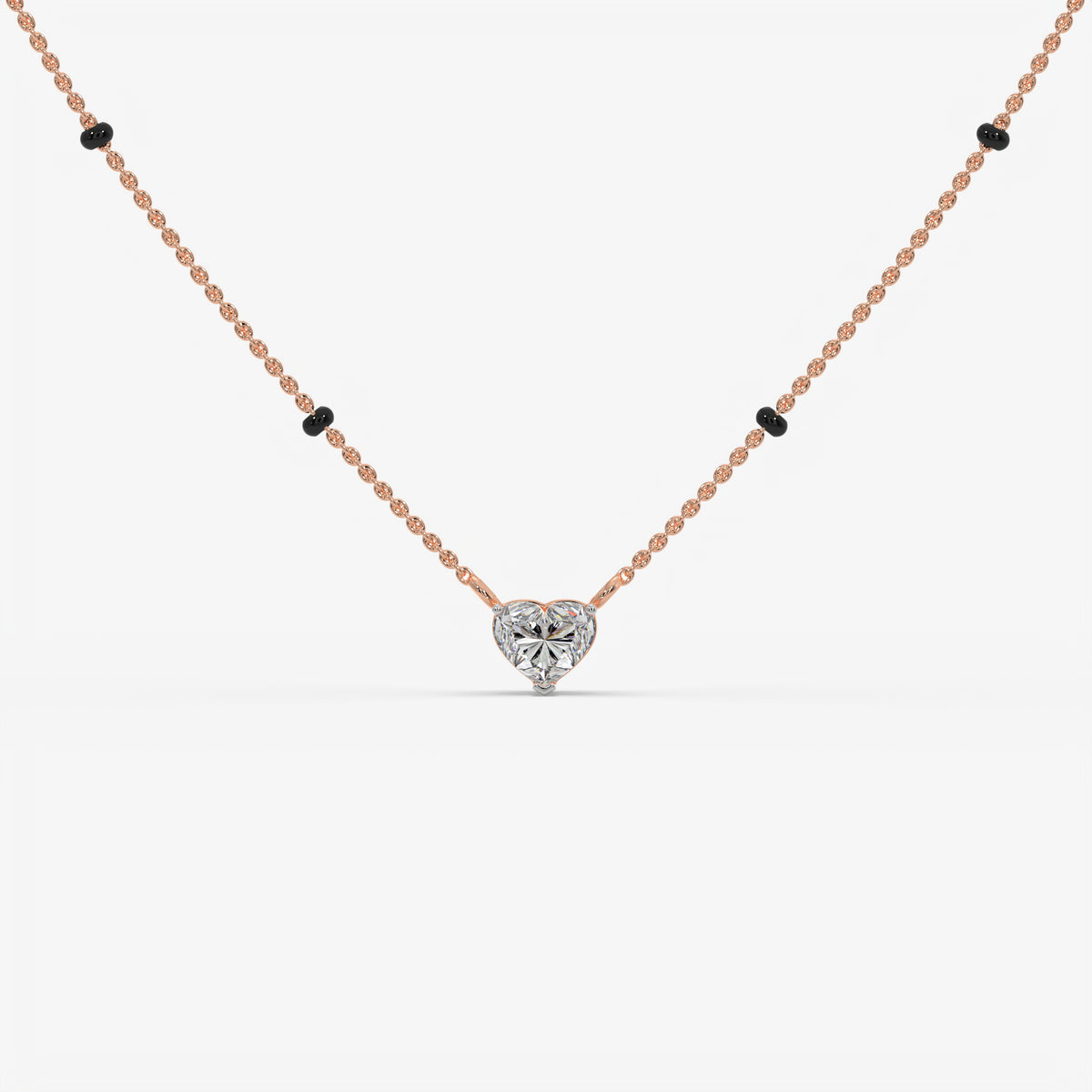 Heart Cut Diamond Mangalsutra