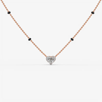 Heart Cut Diamond Mangalsutra