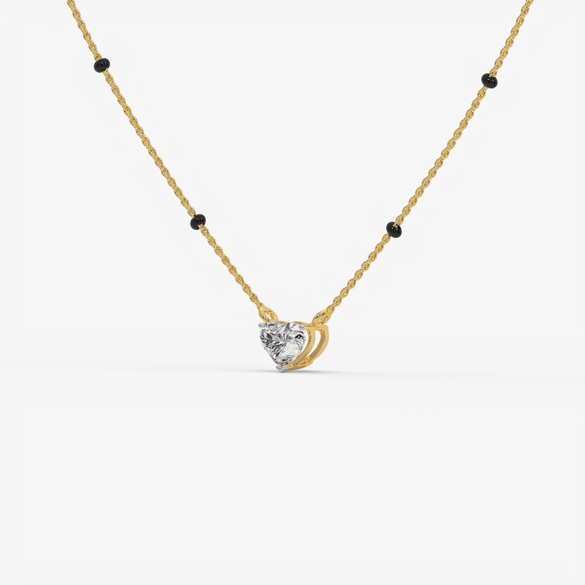 Heart Cut Diamond Mangalsutra