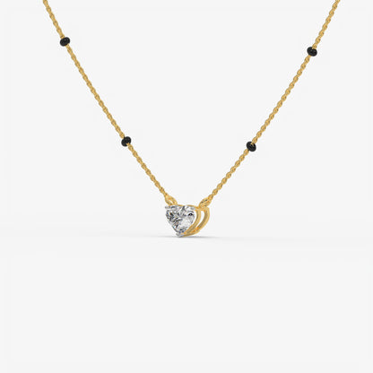 Heart Cut Diamond Mangalsutra
