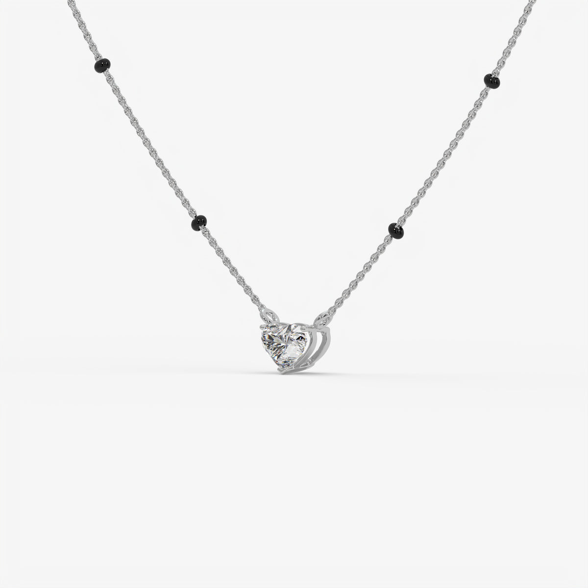 Heart Cut Diamond Mangalsutra