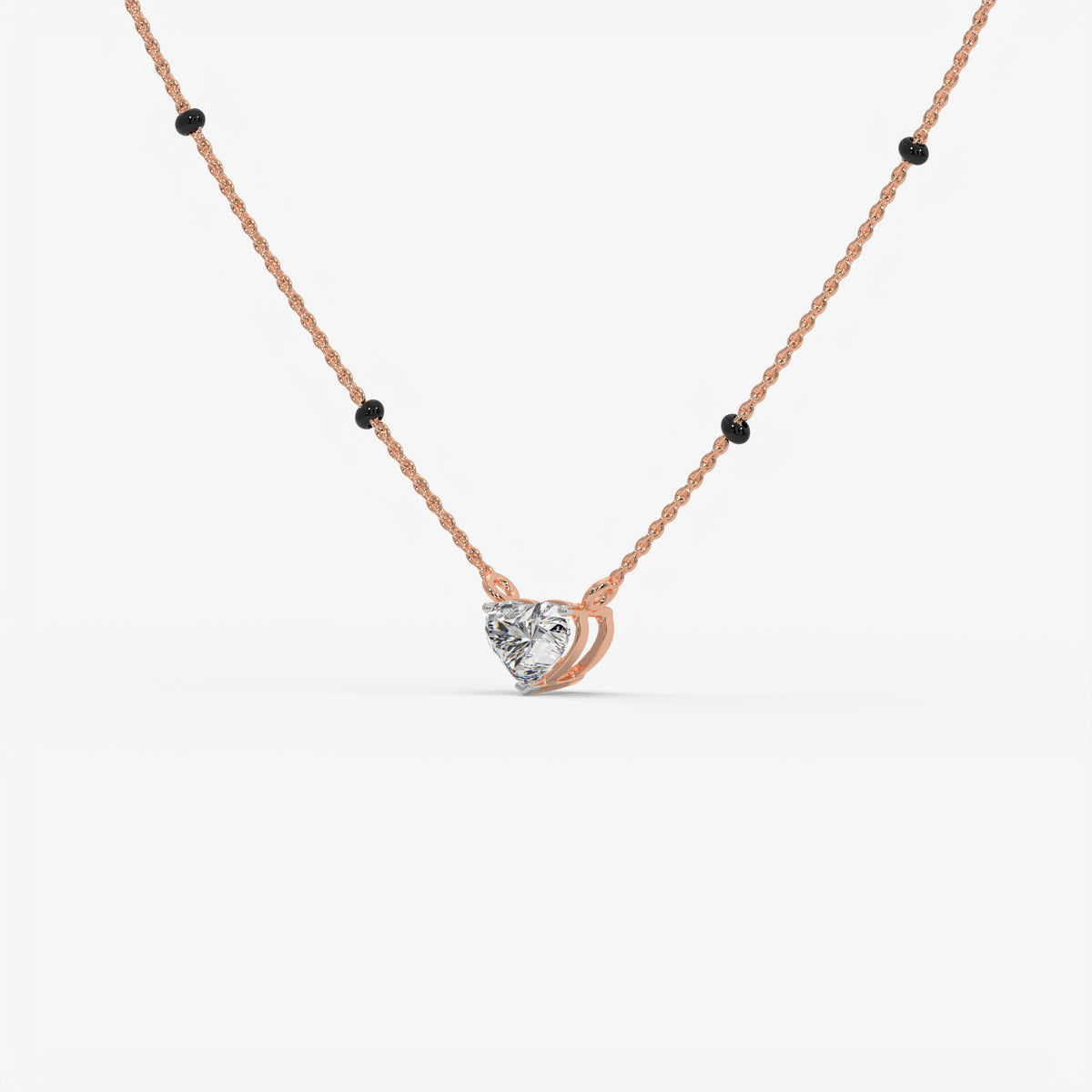 Heart Cut Diamond Mangalsutra